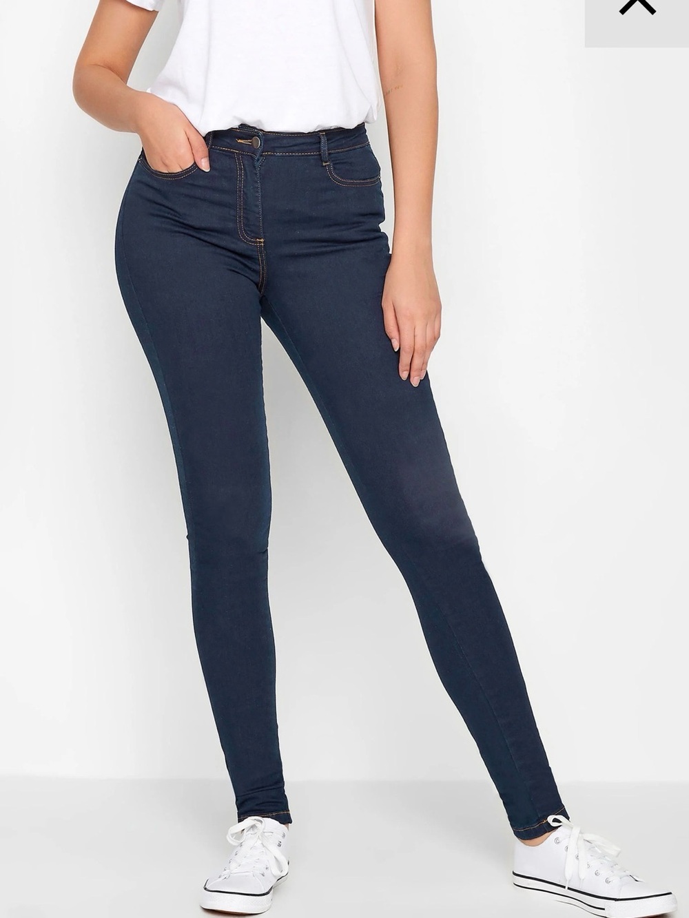 Long Tall Sally Dark Wash High Rise Skinny Jeans Tall Size 6